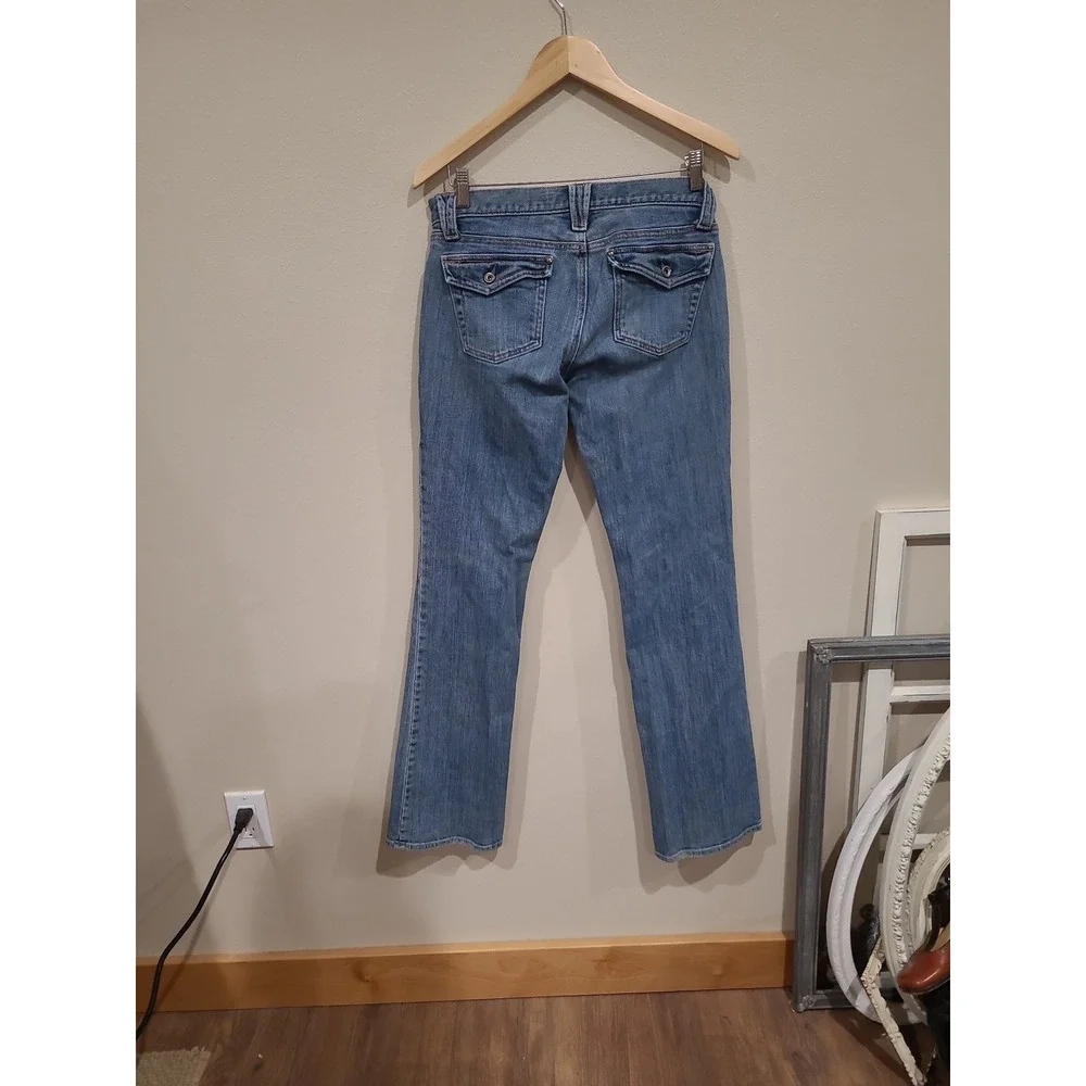 Vtg. GAP Low Rise Boot Cut Women SZ‎ 8L med wash stretch jean casual Y2K with